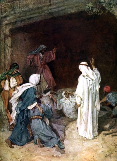 Jesus Raises Lazarus - Bible by William Brassey Hole